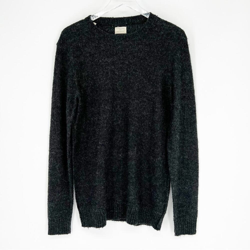 Selected HOMME Shinal Wool Blend Crewneck Sweater Men's Size M Gray Minimalist